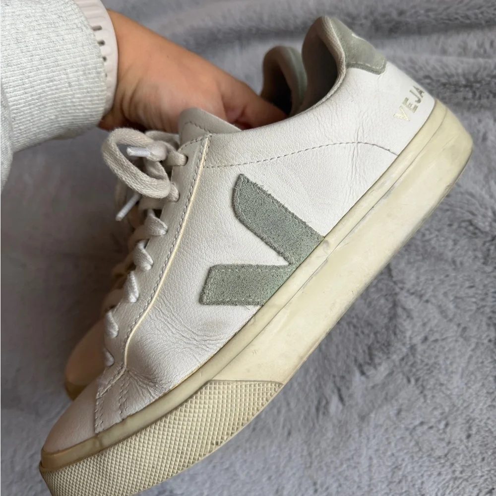 Veja Campo Leather White Matcha - Picture 2 of 10